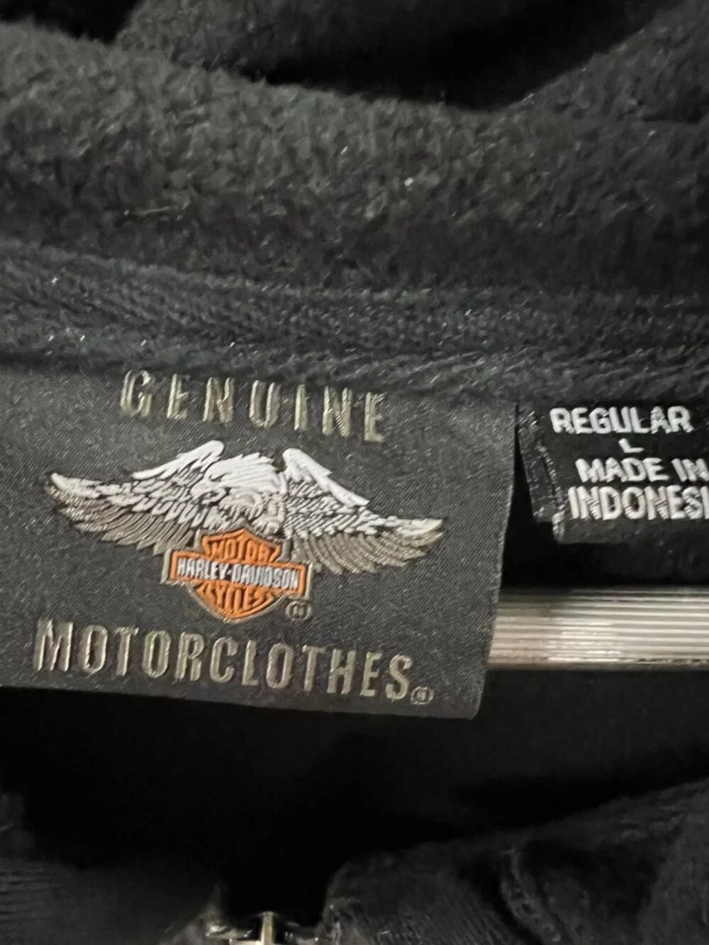 Harley-Davidson Mens Hoodie Size Large Full Zip Shield Biker